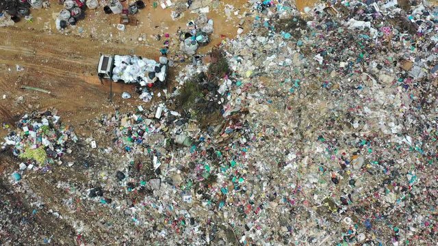 Plastic pollution crisis. Trash sent to Malaysia for recycling is instead dumped in a giant garbage mountain