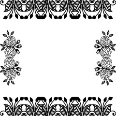 Vector illustration cute wreath frame for decoration of poster