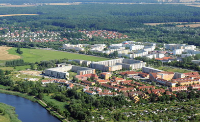 Fototapeta na wymiar Greifswald, Kleingartenanlage am Ryck