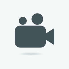 Video camera Icon on white background.