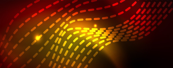 Fototapeta premium Shiny neon lines techno magic futuristic background, magic energy space light concept, abstract background wallpaper design