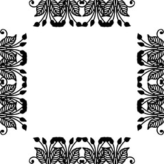 Vector illustration cute wreath frame for decoration of poster