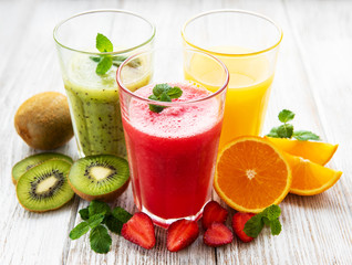 Healthy fruit smoothies