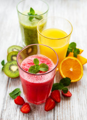 Healthy fruit smoothies