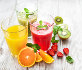 Healthy fruit smoothies