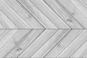 Obraz premium Wood texture for background. Black-white parquet floor with herringbone pattern. Panel of planks for wall decoration.