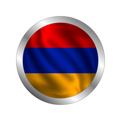 Waving Armenian flag, the flag of Armenia, vector illustration