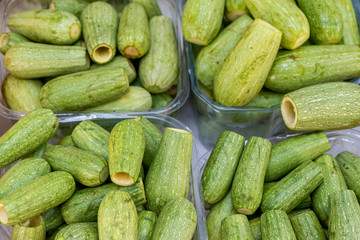 Zucchini ready for stuffing in the market
