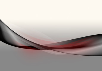 Abstract background waves. White, black and red abstract background