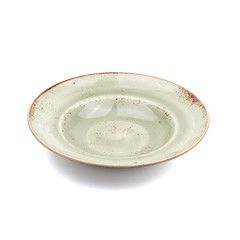 green ceramic plate hand made design