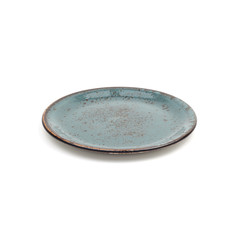blue ceramic plate hand made design
