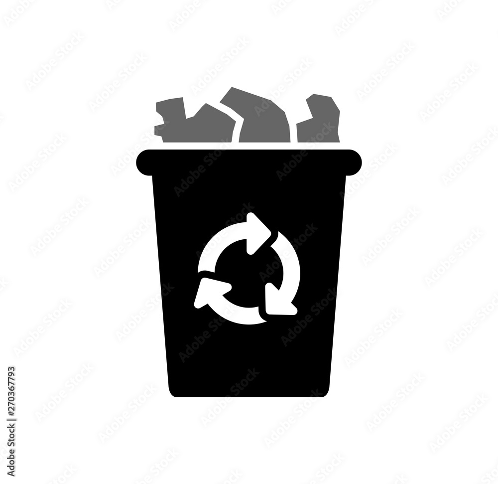 Poster garbage related icon on background for graphic and web design. simple illustration. internet concept