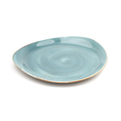 blue ceramic plate hand made design
