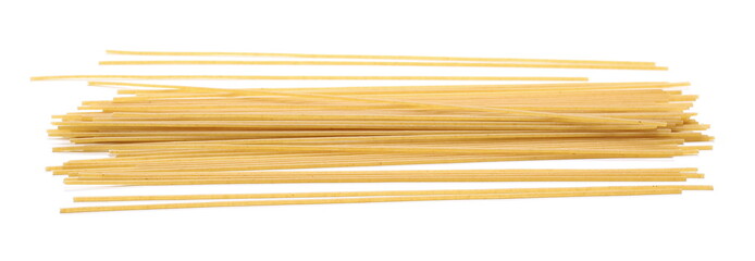 Integral spaghetti, pasta isolated on white 