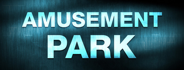 Amusement Park abstract blue banner background