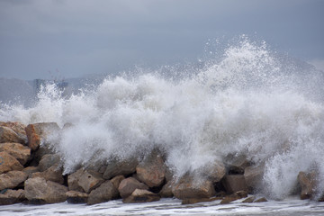 Storm on the seashore