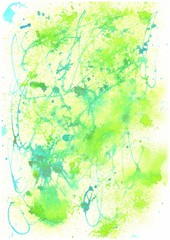 abstract watercolor background texture green color