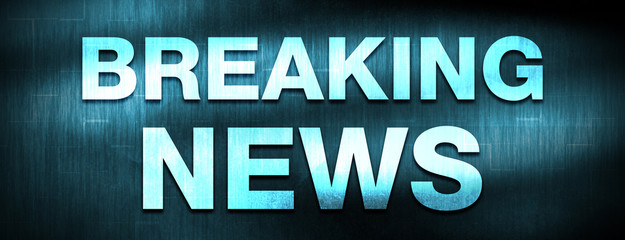 Breaking News abstract blue banner background