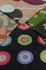 Furoshiki traditional Japanese ecological gift wrapping cloth and technique demonstration