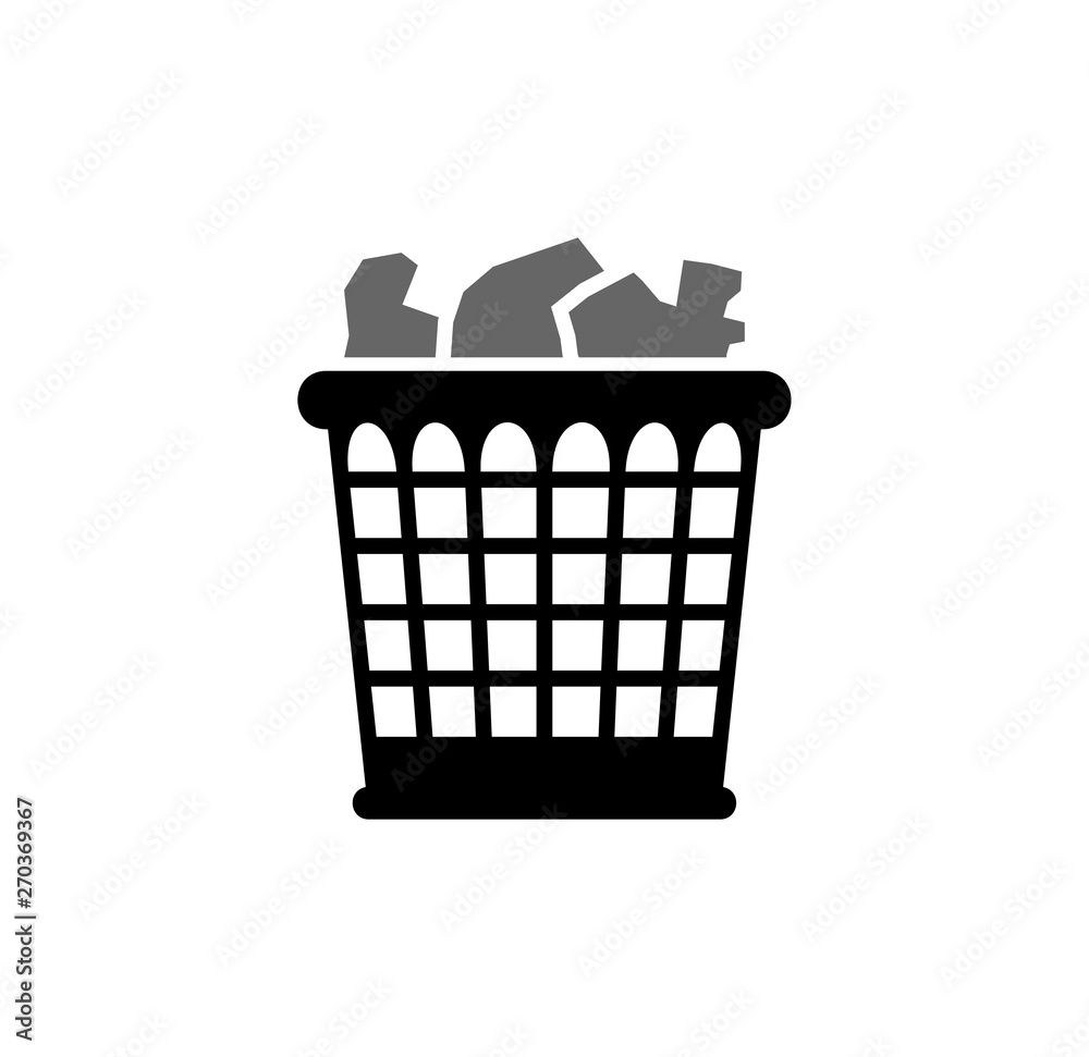 Poster garbage related icon on background for graphic and web design. simple illustration. internet concept