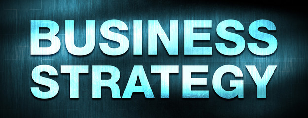 Business Strategy abstract blue banner background