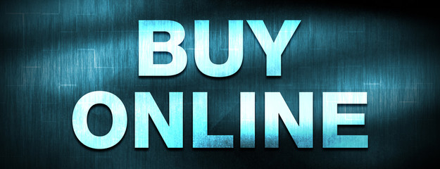 Buy Online abstract blue banner background