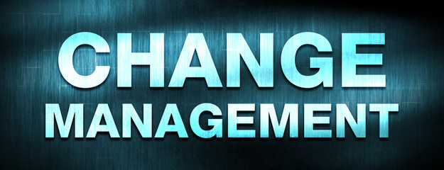 Fototapeta premium Change Management abstract blue banner background
