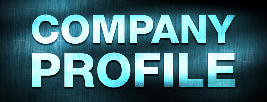 Company Profile abstract blue banner background
