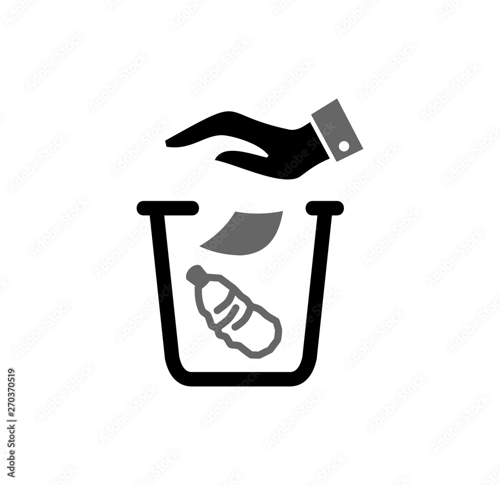 Poster garbage related icon on background for graphic and web design. simple illustration. internet concept