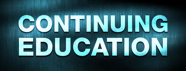Continuing Education abstract blue banner background