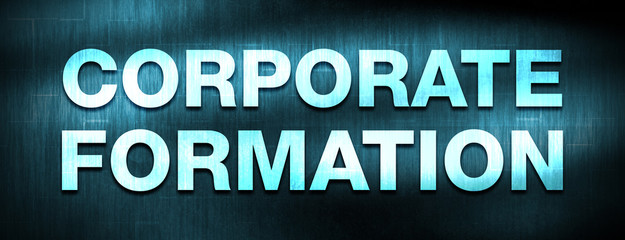 Corporate Formation abstract blue banner background