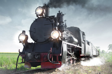 Fototapeta premium Retro steam train