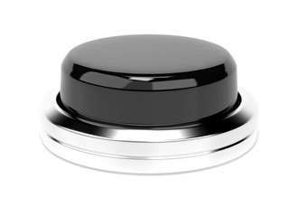 Black push button. 3d rendering illustration isolated