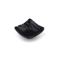 black  textured soucer