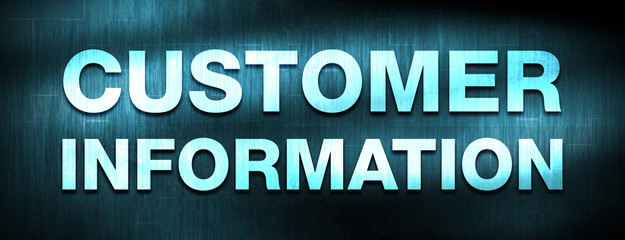Customer Information abstract blue banner background