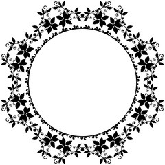 Vector illustration design wreath frame for ornate invitation card