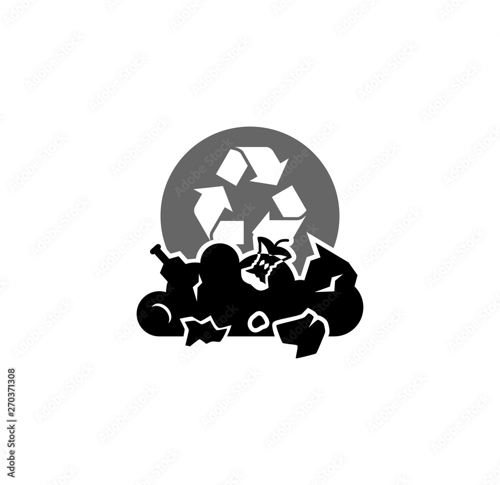 Poster garbage related icon on background for graphic and web design. simple illustration. internet concept