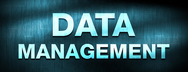 Data Management abstract blue banner background