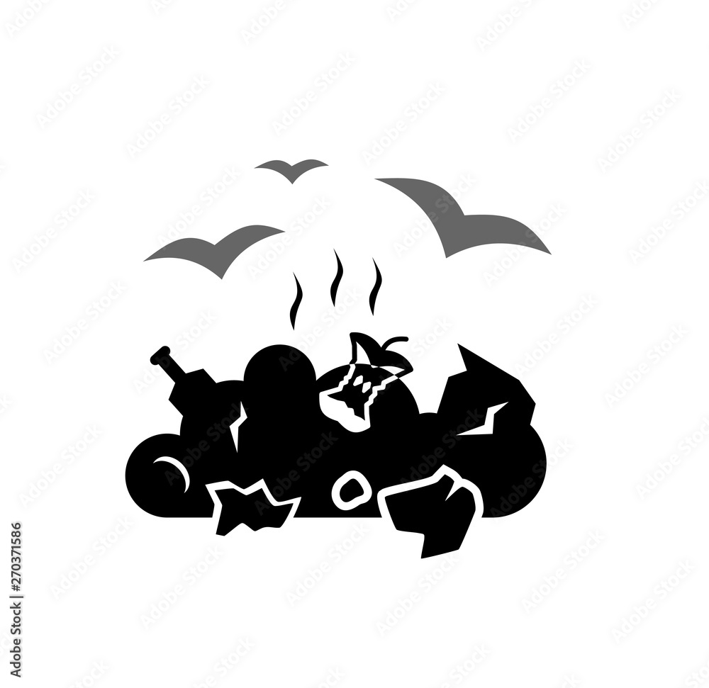 Poster garbage related icon on background for graphic and web design. simple illustration. internet concept