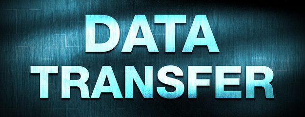 Data Transfer abstract blue banner background