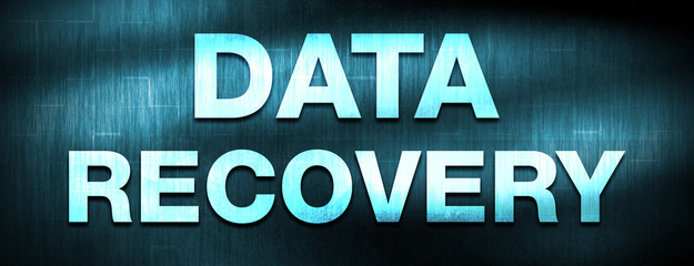 Data Recovery abstract blue banner background
