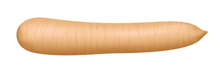 raw cassava fresh isolated on white background, cassava cut slice for tapioca flour industry or ethanol industry, pile yucca cassava tuber, raw manioc cassava in top view