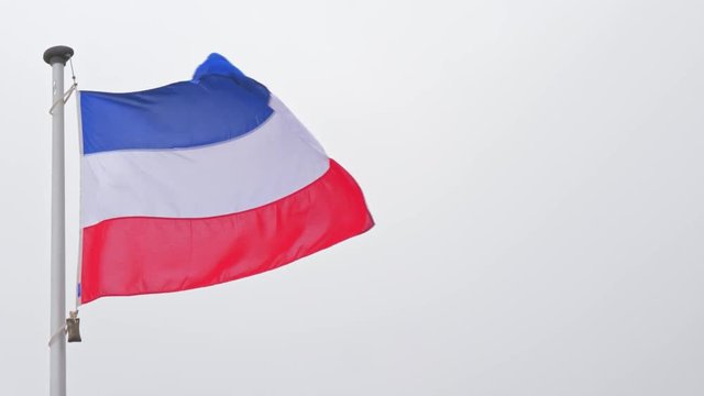 Flag of France, waving in the wind
