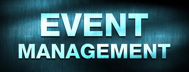 Event Management abstract blue banner background