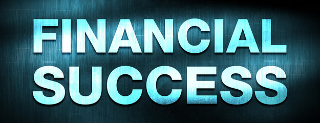 Financial Success abstract blue banner background
