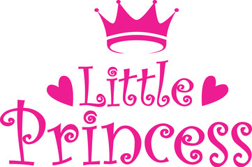 Little princess label, vector illustration