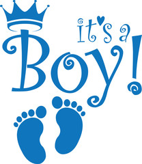 It's a boy banner, vector illustration