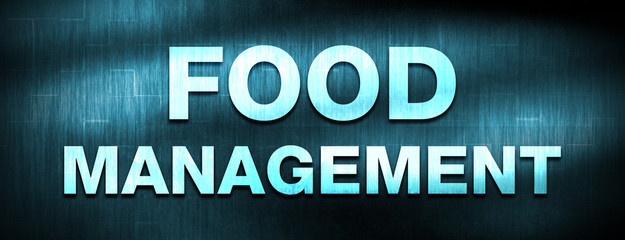 Food Management abstract blue banner background