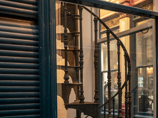 iron staircase in a shop in london
