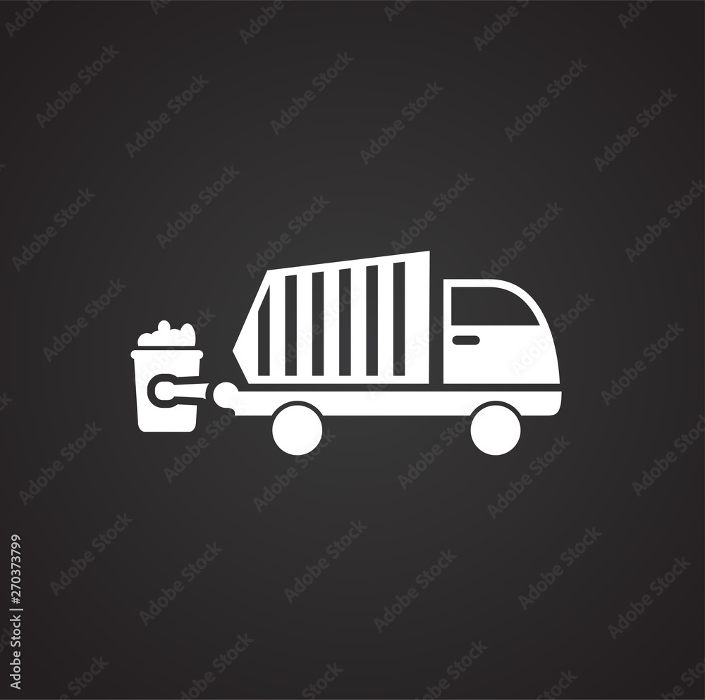 Poster garbage related icon on background for graphic and web design. simple illustration. internet concept